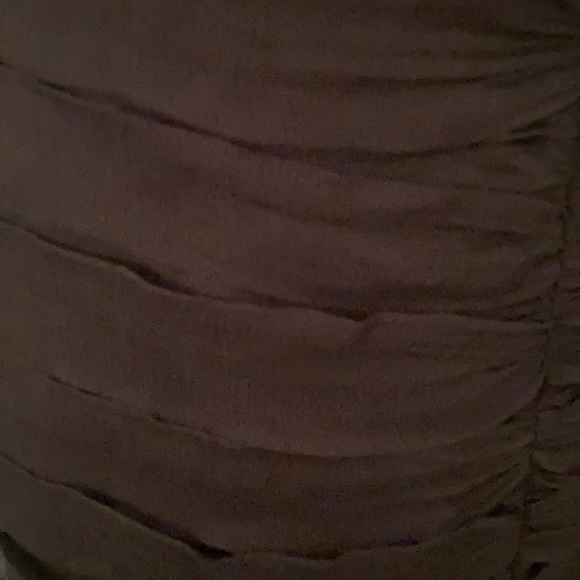Tadashi Shoji Silk Chiffon Brown Ruched Vintage Sheath Slip Column Dress - 8 - Picture 10 of 15